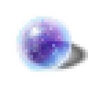 Pixel-art Shadow Fragment, a glowing violet orb