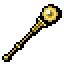 Pixel-art Stormcaller, a golden sceptre topped with an orb