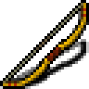 Pixel-art Venomthorn, a longbow wrapped in red